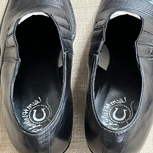 Charlie 1 Horse Black Booties Size 8 (B) Boots Short Leather Western Cowboy - Picture 7 of 16